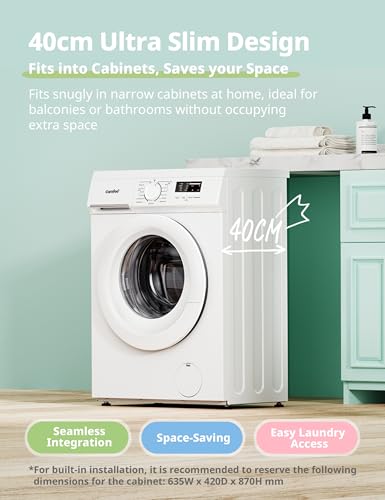 COMFEE' Freestanding Washing Machine,6KG Load,Heat Wash 90℃,Quick Wash,15 Washing Programs,White-CFE10EW60/W - Image 5